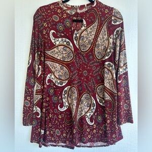 Paisley print women’s‎ tunic size medium